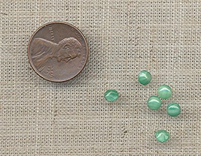 100 VINTAGE GLASS EMERALD MARBLED 4mm RHINESTONES 100 VINTAGE GLASS EMERALD MARBLED 4mm RHINESTONES