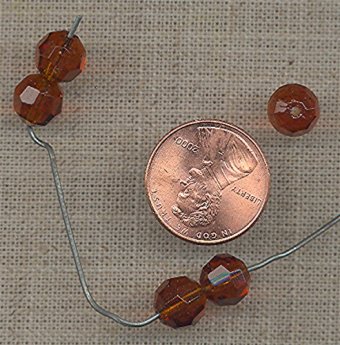 100 PIECES VINTAGE GLASS 8mm TOPAZ ROUND FACETED BEADS 100 PIECES VINTAGE GLASS 8mm TOPAZ ROUND FACETED BEADS