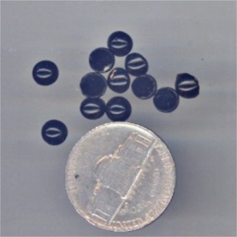 100 VINTAGE JET GLASS 5mm ROUND CABOCHONS 100 VINTAGE JET GLASS 5mm ROUND CABOCHONS