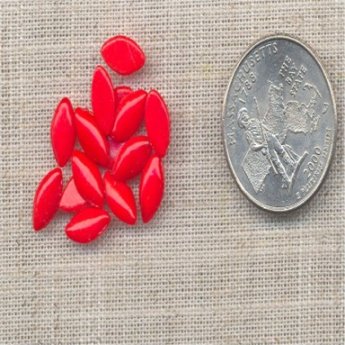 100 VINTAGE RED 10X5mm. GLASS NAVETTE CABOCHONS 100 VINTAGE RED 10X5mm. GLASS NAVETTE CABOCHONS