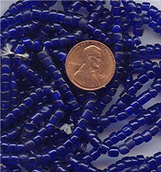 50 VINTAGE ANTIQUE GLASS SAPPHIRE 4mm TIRE BEADS 50 VINTAGE ANTIQUE GLASS SAPPHIRE 4mm TIRE BEADS