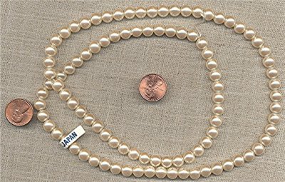 100 VINTAGE JAPANESE GLASS PEARL ROUND 8mm. BEADS 100 VINTAGE JAPANESE GLASS PEARL ROUND 8mm. BEADS