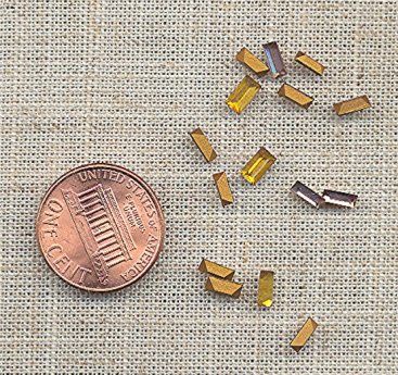 100 VINTAGE GLASS AMETHYST & CITRINE BAGUETTE GEM JEWELS 100 VINTAGE GLASS AMETHYST & CITRINE BAGUETTE GEM JEWELS