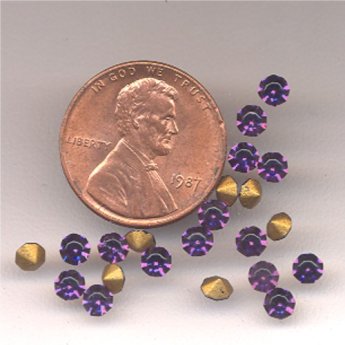 50 VINTAGE GLASS AMETHYST 3MM RHINESTONE GEMS 50 VINTAGE GLASS AMETHYST 3MM RHINESTONE GEMS
