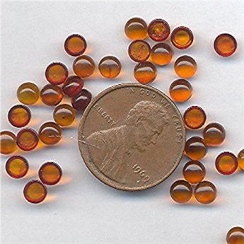 100 VINTAGE SMOKE TOPAZ ACRYLIC 4mm. ROUND CABOCHONS 100 VINTAGE SMOKE TOPAZ ACRYLIC 4mm. ROUND CABOCHONS